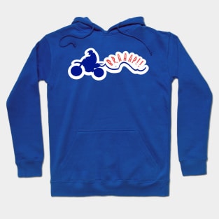 Braaap!! Blue Dirt bike Motocross Eat my Dust Hoodie